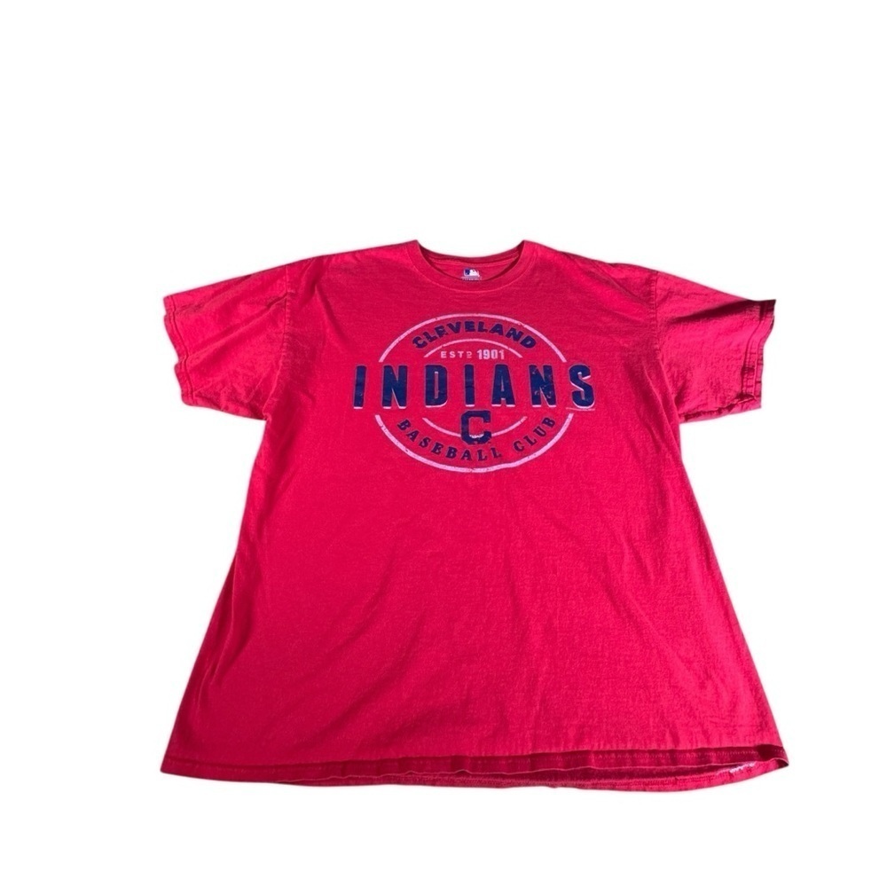 Cleveland Indians MLB Red Graphic Tee XL Baseball Club Shirt Genuine Merchandise